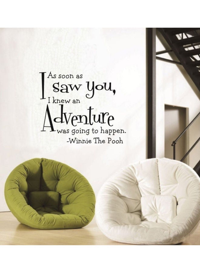 NIBEMINENT Creative English Quotes Wall Sticker Black 50 x 60cm - Image 2