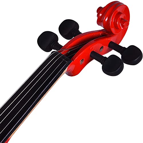 DOMENICO Handcrafted Solid Wood Acoustic Violin with Carrying Case,Rosin, Bow (4/4) - Image 5