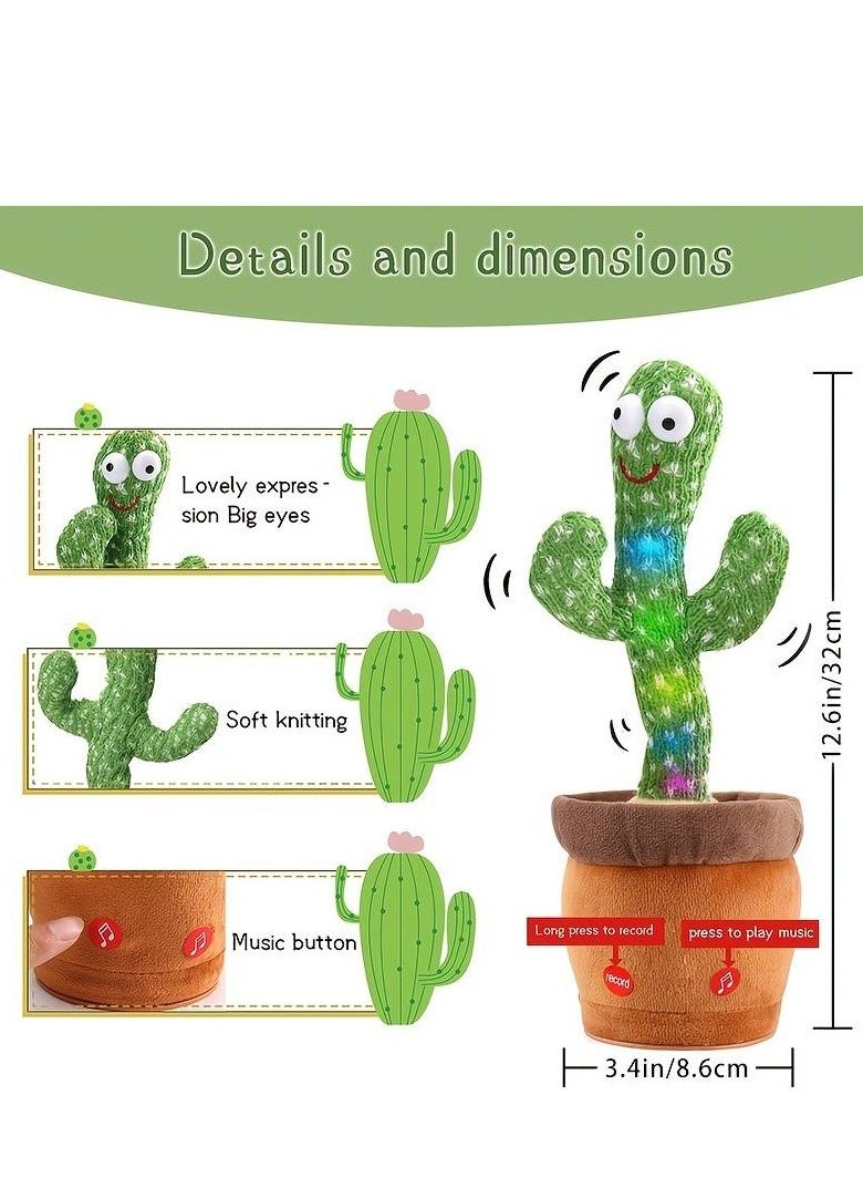 MAGIC VAULT Cute Dancing & Talking Cactus With Cap - Image 3