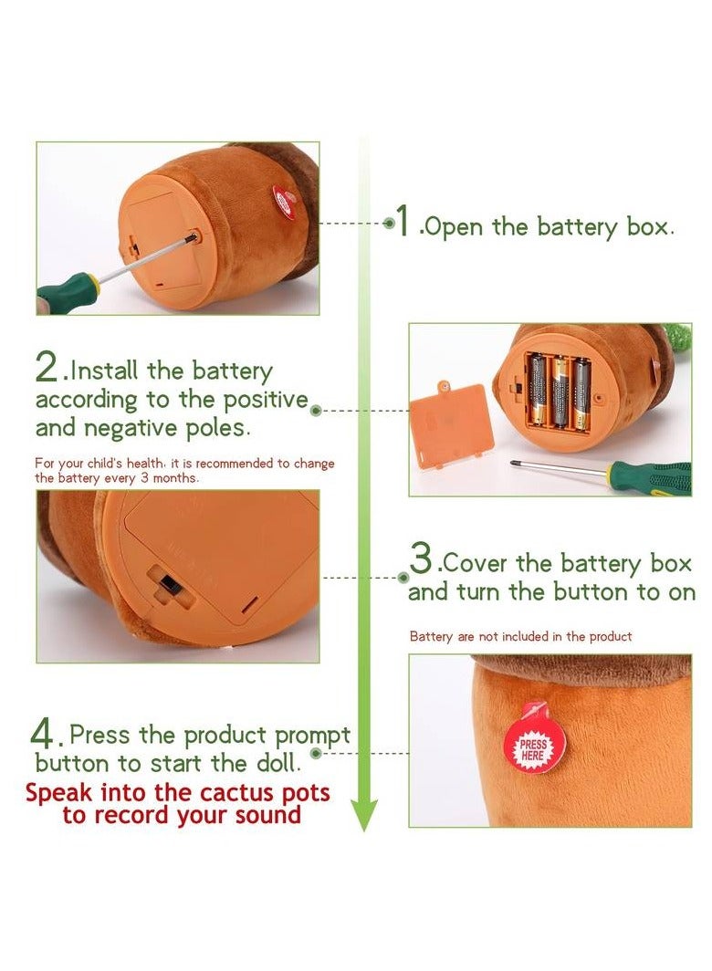 MAGIC VAULT Cute Dancing & Talking Cactus With Cap - Image 4