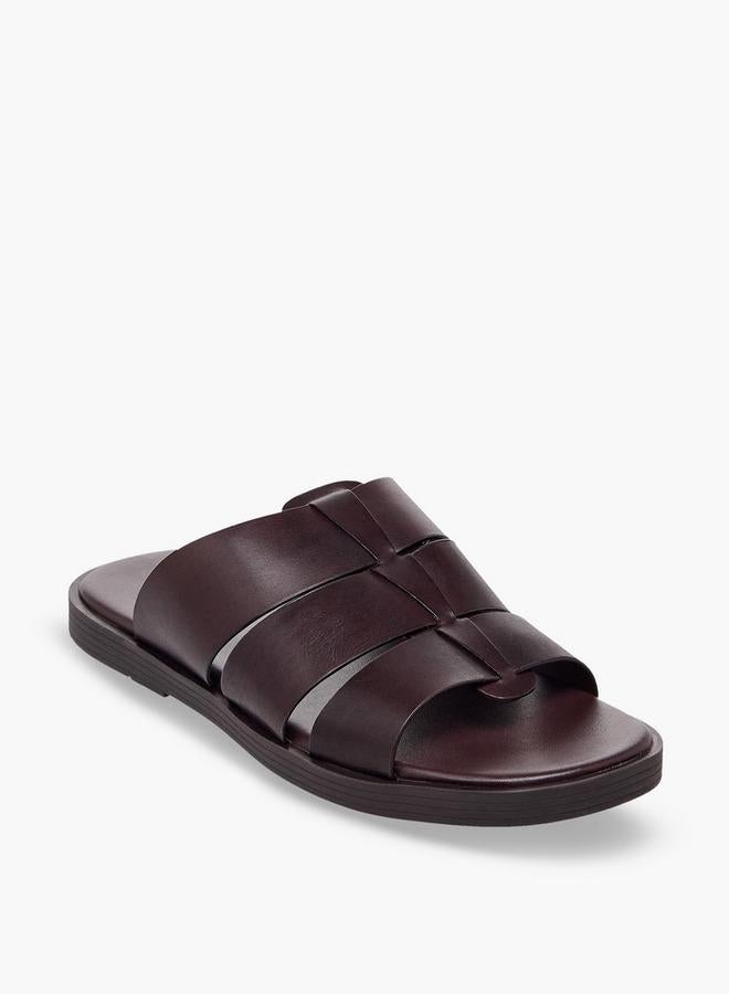 DUCHINI Men Slip-On Leather Comfort Sandals - Image 2