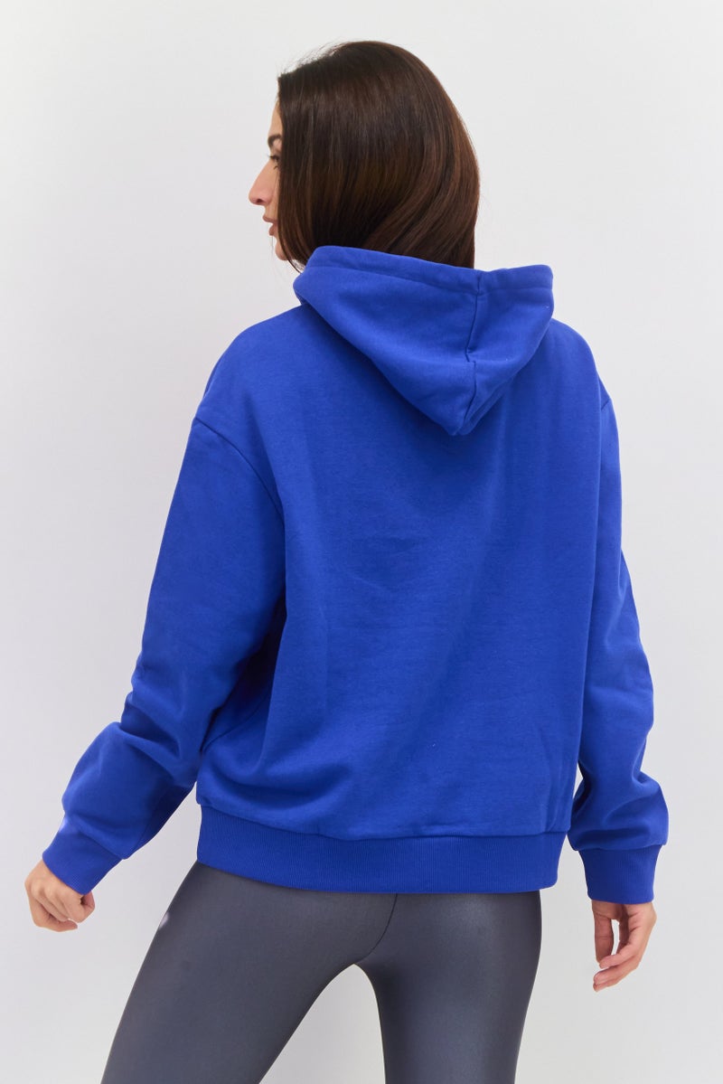 Red Tape Women Hood With Drawstring Long Sleeve Graphic Print Sweatshirts, Blue Combo - Image 3