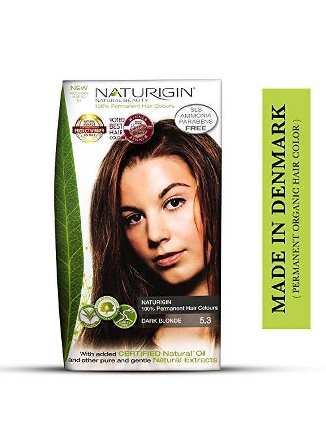 NATURIGIN - Organic Beauty Permanent Hair Color 115ml (Dark Blonde 5.3) - Image 1