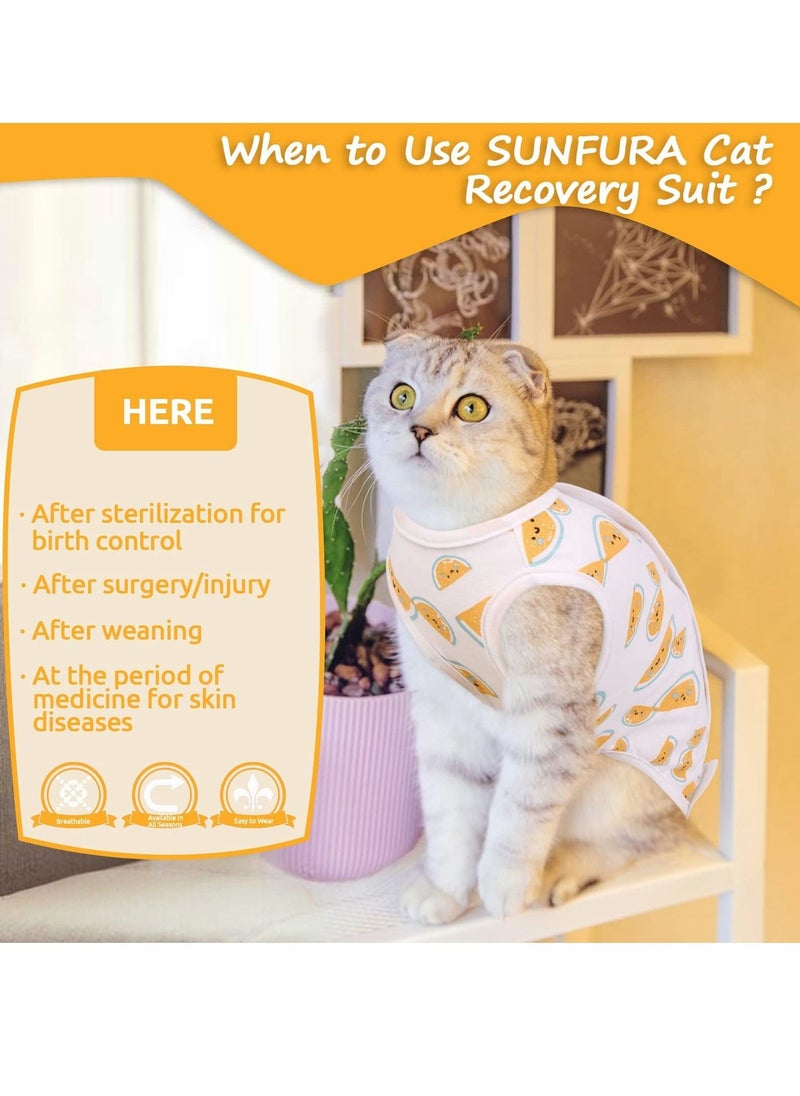 Surgical Recovery Suit for Cats,  12-15 lb Cat Recovery Suit Professional Onesie for Abdominal Wounds Surgery Protector, Alternative to Cone After Spay Neutering for Female Male Pets  - Image 3