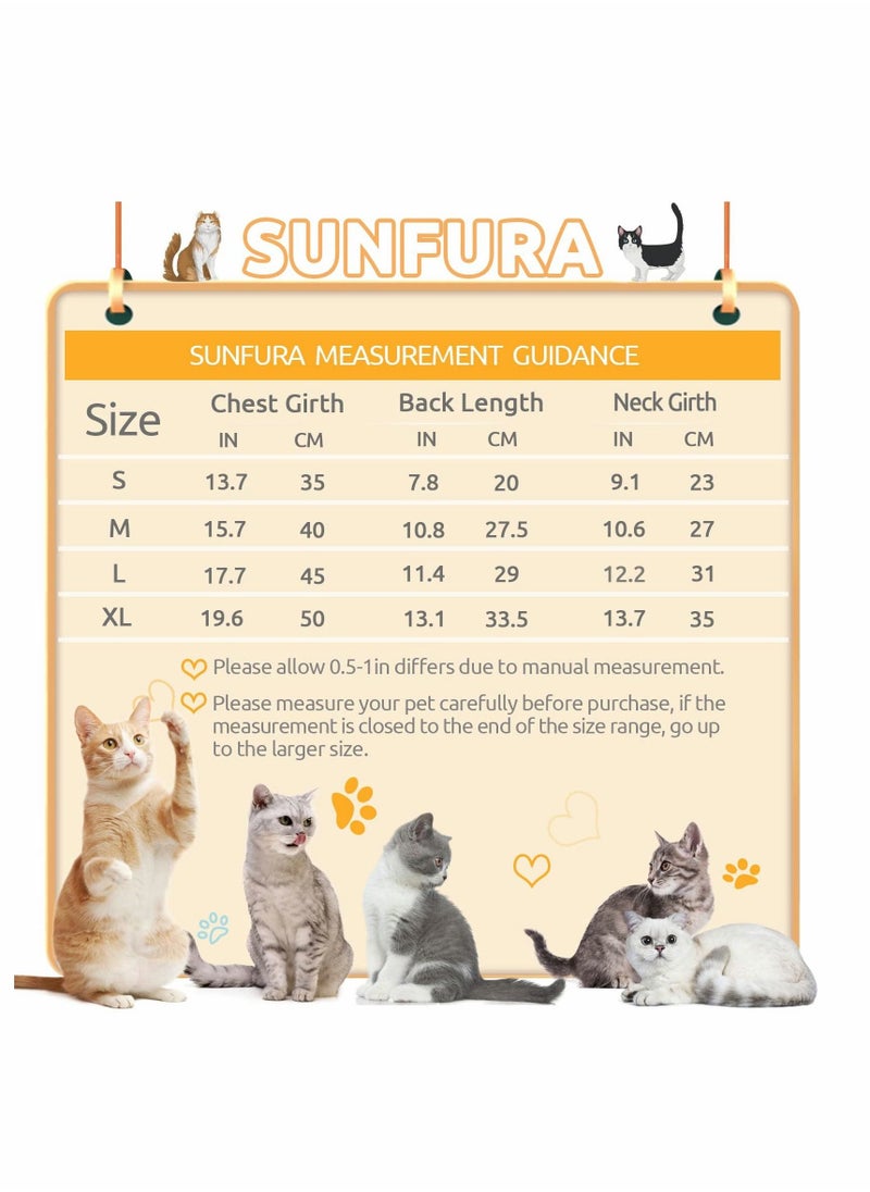 Surgical Recovery Suit for Cats,  12-15 lb Cat Recovery Suit Professional Onesie for Abdominal Wounds Surgery Protector, Alternative to Cone After Spay Neutering for Female Male Pets  - Image 5