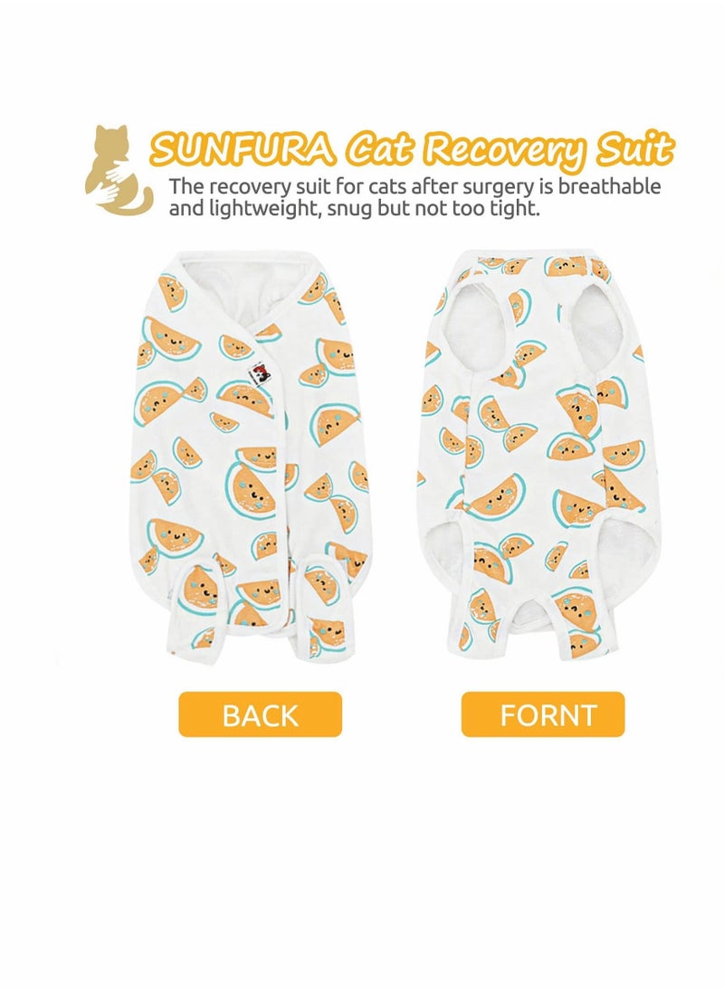 Surgical Recovery Suit for Cats,  12-15 lb Cat Recovery Suit Professional Onesie for Abdominal Wounds Surgery Protector, Alternative to Cone After Spay Neutering for Female Male Pets  - Image 4
