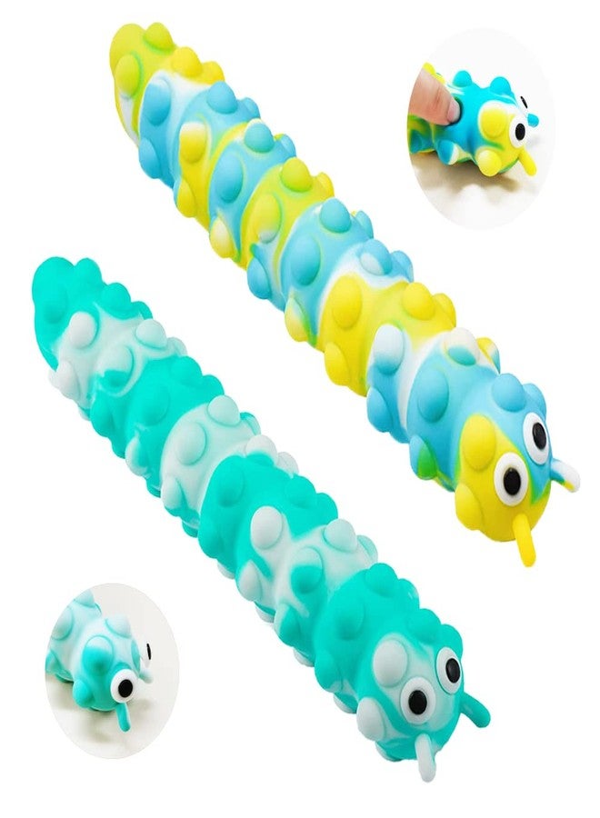 Langmeil Suction Pop Fidget Toy, Relax and Pressure Relief Toys, 3D Squeeze Anti-Pressure Popper Sensory Toys for Kids and Adults(Mint & Blue) - Image 1