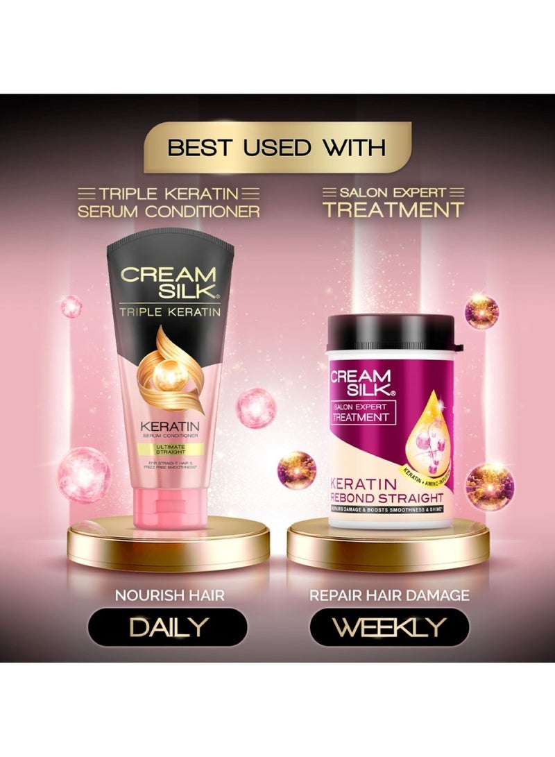 Creamsilk Advanced Keratin Hair Conditioner â€“ Straight & Smooth Hair 170ml - Image 4