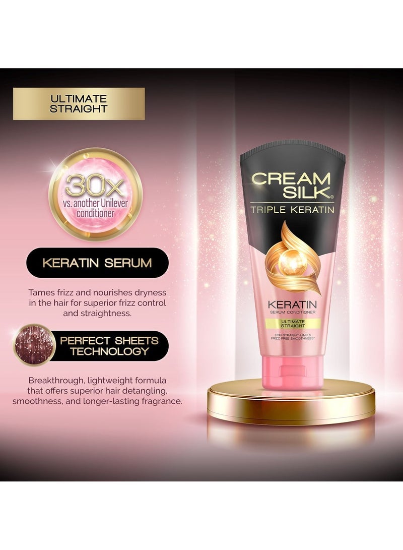 Creamsilk Advanced Keratin Hair Conditioner â€“ Straight & Smooth Hair 170ml - Image 3
