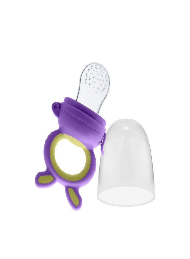 بي بيبي مصاصة فاكهة وطعام للأطفال من بي بيبي مصنوعة من السيليكون الناعم مع شبكة إضافية، مضادة للاختناق، عضاضة للأطفال الرضع، خالية من مادة BPA بنسبة 100%، مناسبة للأطفال من عمر 3 أشهر فما فوق (قابلة للمضغ - بنفسجي) - Image 3