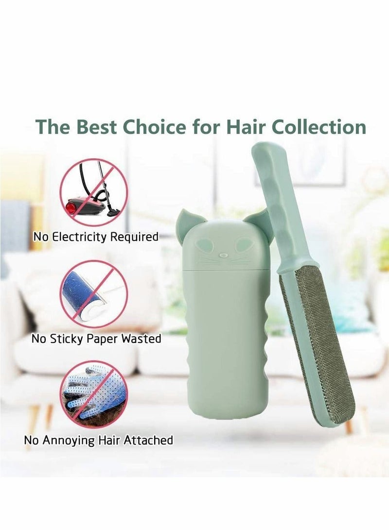 Y&D Pet Hair Remover Brush, Double Sided Reusable Fur/Lint Roller with Self-Cleaning Case, for Dogs,Cats,Clothes & Furniture (Green) - Image 5