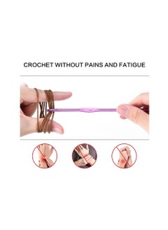 Dubkart Aluminum Crochet Hook Set Knitting tool Hooks Handle Aluminum Alloy Knitting Knit Needles (22-Piece)  - Image 4