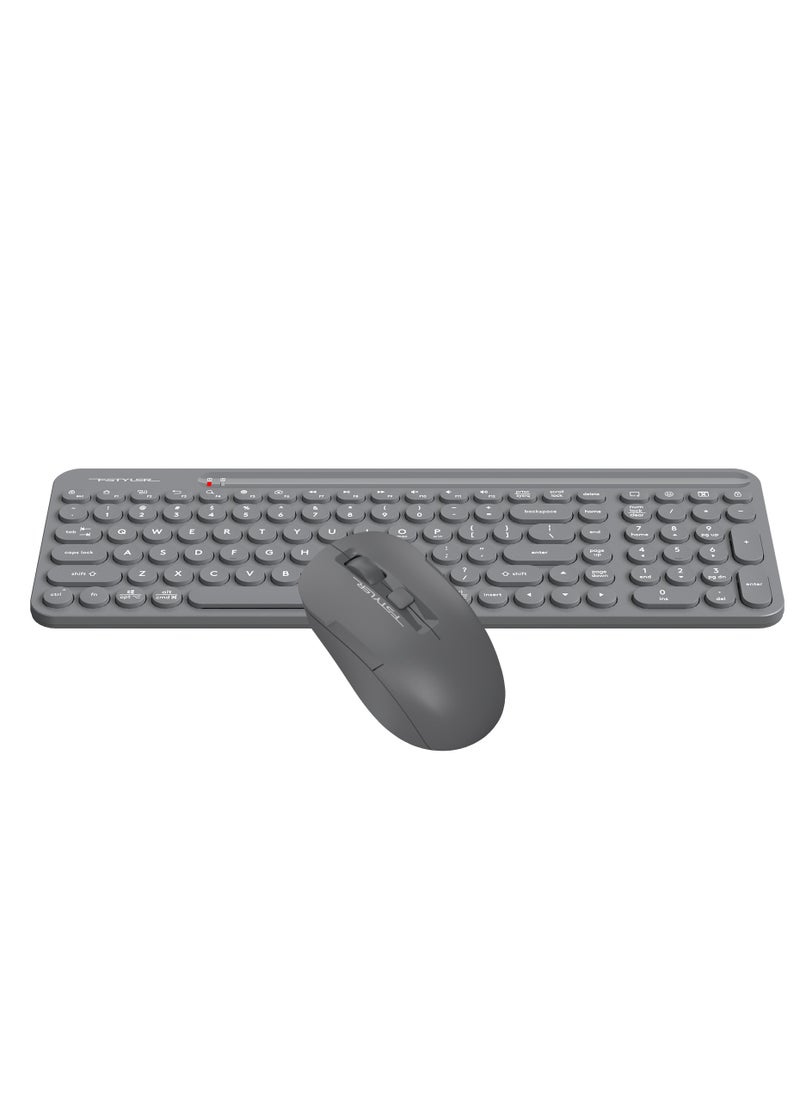 A4TECH Fstyler Wireless QuietKey 2-Zone Keyboard Mouse Combo FG3300 Air2, Desk+Air Dual Functions Multimedia Player Controller, Anti Sleep Mode, Mouse Screen Capture, Operating System Swap , Grey  - Image 4
