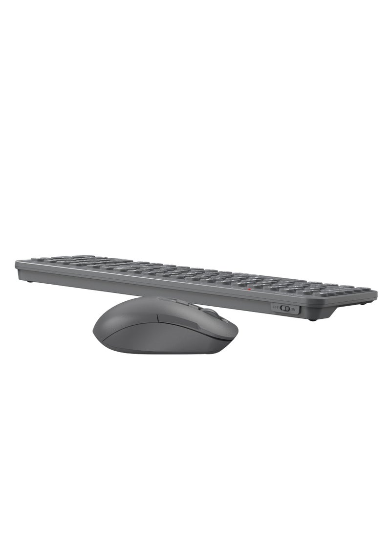 A4TECH Fstyler Wireless QuietKey 2-Zone Keyboard Mouse Combo FG3300 Air2, Desk+Air Dual Functions Multimedia Player Controller, Anti Sleep Mode, Mouse Screen Capture, Operating System Swap , Grey  - Image 5