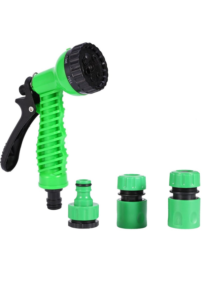 Hose Pipe Spray Hose with 7 Adjustable Patterns & 3 Connectors – High Pressure, Thumb Control, Quick Connector for Plants, Cars, and Pets - Image 1