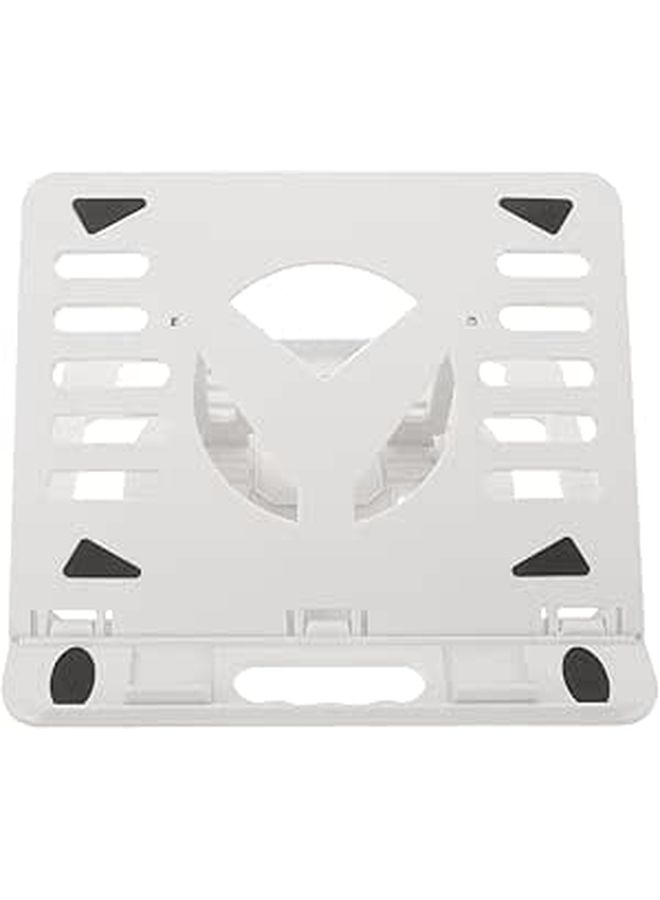 Adjustable Foldable Plastic Laptop Stand White Anti Slip Base Heat Dissipation Portable Office Travel - Image 1