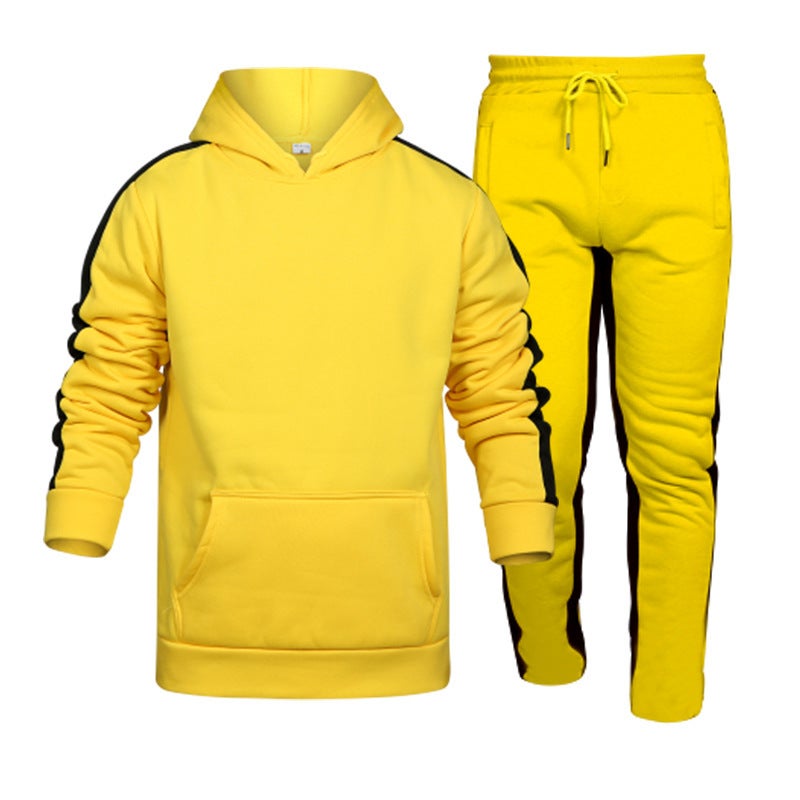 2024 New Sports Striped Suit Men'S Casual Loose European Code Hoodie Suit A Generation Of Hair - Image 5