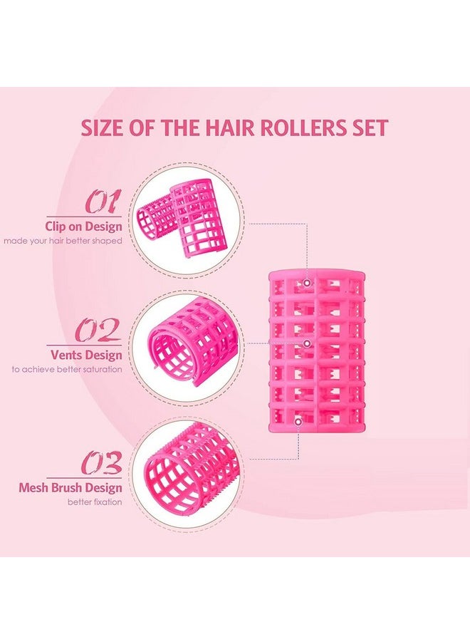 Sweetpea - SWEETPEA®36MM Hair Rollers Plastic Snap on Roller Curlers for Hairdressing Styling for Girls & Women No Heat Wave Hair Curlers for Salon,Home Purpose Multicolor (6 PCS) (2.75x1.42 Inch (Jumbo)) - Image 1