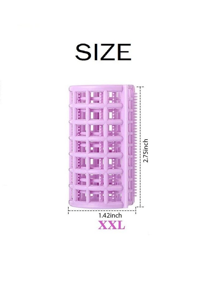 Sweetpea - SWEETPEA®36MM Hair Rollers Plastic Snap on Roller Curlers for Hairdressing Styling for Girls & Women No Heat Wave Hair Curlers for Salon,Home Purpose Multicolor (6 PCS) (2.75x1.42 Inch (Jumbo)) - Image 1