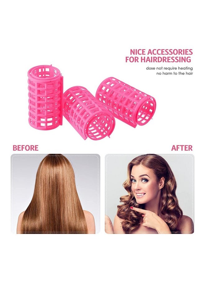 Sweetpea - SWEETPEA®36MM Hair Rollers Plastic Snap on Roller Curlers for Hairdressing Styling for Girls & Women No Heat Wave Hair Curlers for Salon,Home Purpose Multicolor (6 PCS) (2.75x1.42 Inch (Jumbo)) - Image 1