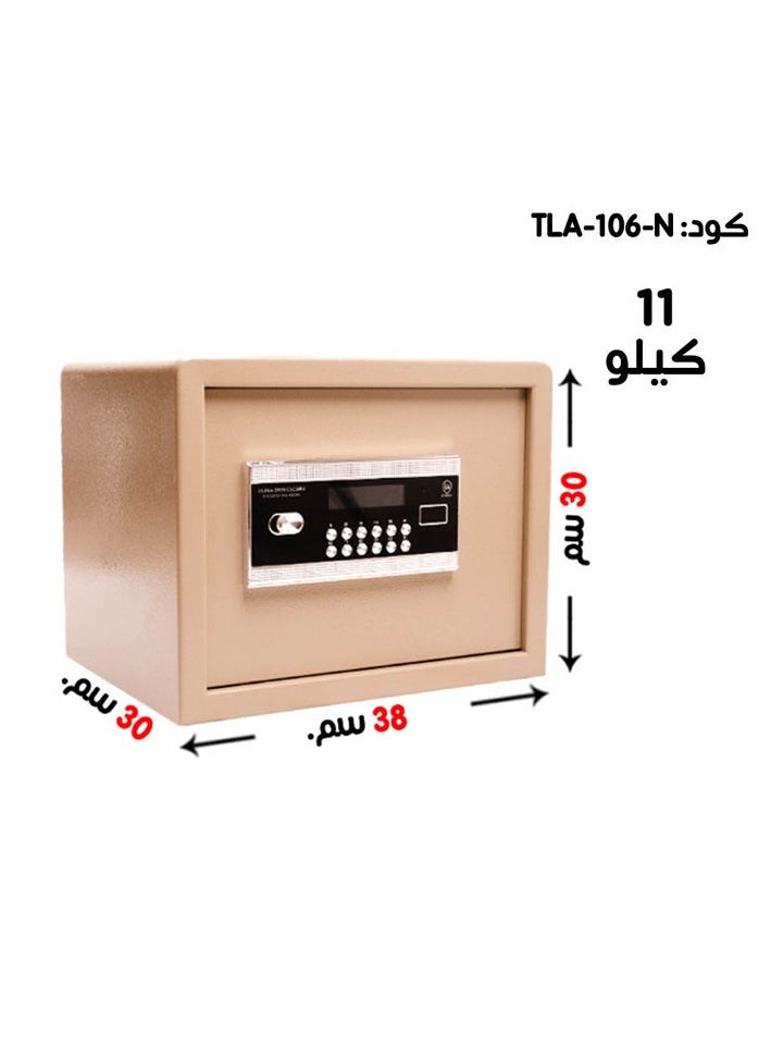Generic Luxury Fire-Resistant Digital Security Safe With Electronic Number Pad And Lock And Physical  Key  30 *30*38 CM  - Image 1