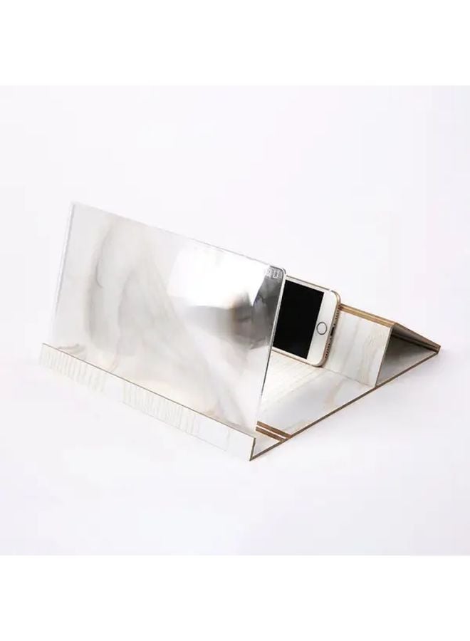 Brown 12 Inch Portable Phone Screen Foldable HD Projector Stand Battery Free Lightweight Durable Compact Design Home Theater Outdoor Use - Image 5