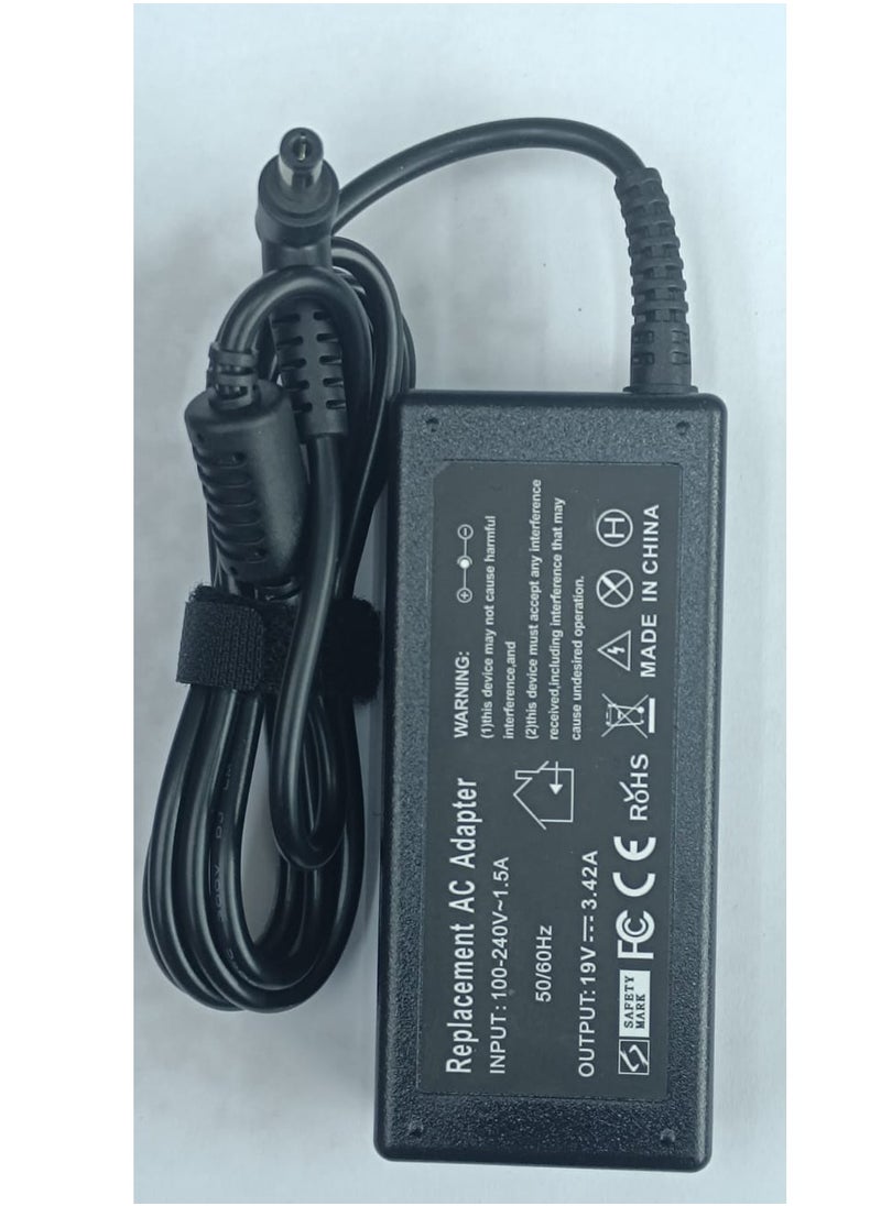 CSF 19V 3.42A 5.52.5 Laptop AC Adapter Charger C55-A5100, C55-A5204, C55-A5245, C55-A5281, C55-A5285, C55-A5384, C55-A5386, C55D-A5107, C55D-A5108, C55D-C5106 C55DT-A5106, C55DT-A5305, C55DT-A5306, C55T-A5218, C55t-A5222, C55T-A5287, C55T-A5314, C75D-A7102, C75D-A7310, C75D-A7370 C75D-B7100, C75D-B7304, L55-A5278, L55D-B5320, L55D-B5364, L55D-C5318, L505d-s5983, L505d-s5985, L505d-s5986, L505d-s5987  - Image 1