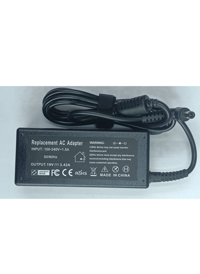 CSF 19V 3.42A 5.52.5 Laptop AC Adapter Charger C55-A5100, C55-A5204, C55-A5245, C55-A5281, C55-A5285, C55-A5384, C55-A5386, C55D-A5107, C55D-A5108, C55D-C5106 C55DT-A5106, C55DT-A5305, C55DT-A5306, C55T-A5218, C55t-A5222, C55T-A5287, C55T-A5314, C75D-A7102, C75D-A7310, C75D-A7370 C75D-B7100, C75D-B7304, L55-A5278, L55D-B5320, L55D-B5364, L55D-C5318, L505d-s5983, L505d-s5985, L505d-s5986, L505d-s5987  - Image 3