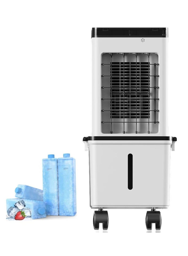 Wtrtr Portable Air Cooler,12L Detachable Water Tank,Evaporative Cooling Fan,4 Ice Crystals, Air Conditioner Fan for Home, Office & Garage - Image 1