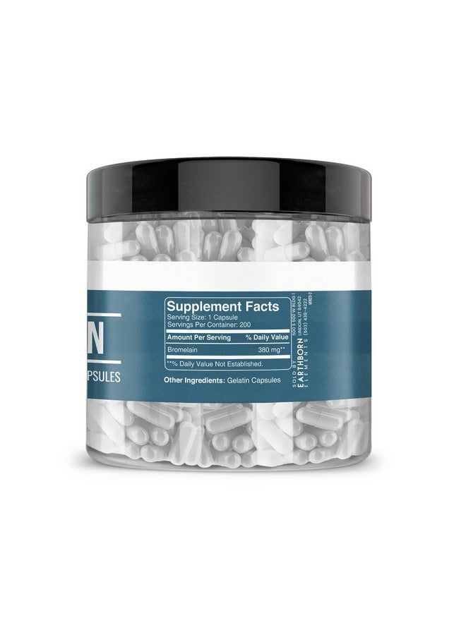 Earthborn Elements Bromelain 200 Capsules, Pure & Undiluted, No Additives - Image 3
