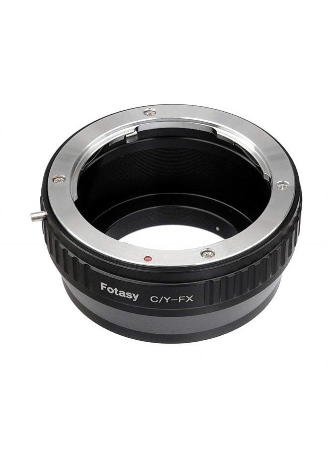 Fotasy - Contax Yashica C/Y Lens to Fuji X Adapter, CY Lens X Mount Adapter, Compatible with Fujifilm X-Pro1 X-Pro2 X-Pro3 X-E2 X-E3 X-A10 X-M1 X-T1 X-T2 X-T3 X-T4 X-T10 X-T20 X-T30 X-T30II X-T100 X-H1 - Image 1