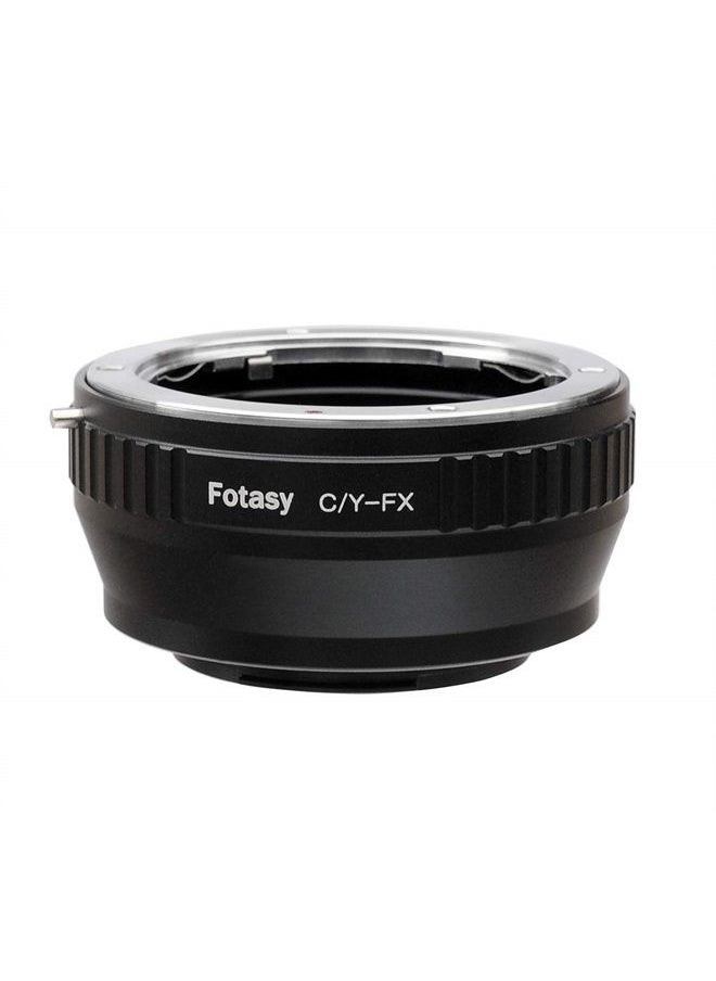 Fotasy - Contax Yashica C/Y Lens to Fuji X Adapter, CY Lens X Mount Adapter, Compatible with Fujifilm X-Pro1 X-Pro2 X-Pro3 X-E2 X-E3 X-A10 X-M1 X-T1 X-T2 X-T3 X-T4 X-T10 X-T20 X-T30 X-T30II X-T100 X-H1 - Image 1