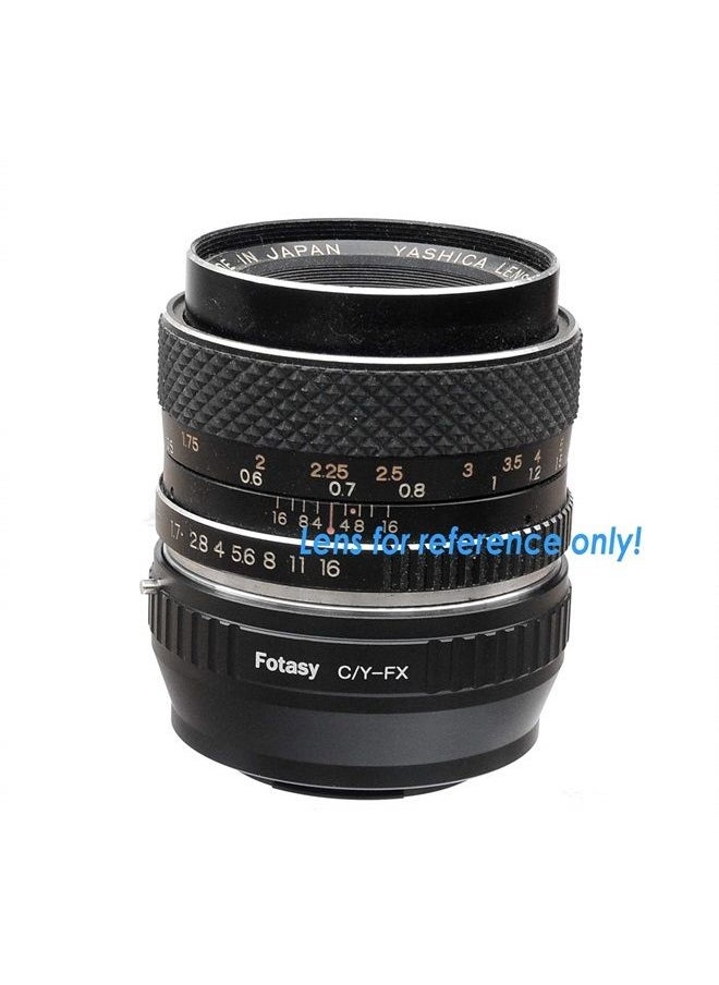 Fotasy - Contax Yashica C/Y Lens to Fuji X Adapter, CY Lens X Mount Adapter, Compatible with Fujifilm X-Pro1 X-Pro2 X-Pro3 X-E2 X-E3 X-A10 X-M1 X-T1 X-T2 X-T3 X-T4 X-T10 X-T20 X-T30 X-T30II X-T100 X-H1 - Image 1