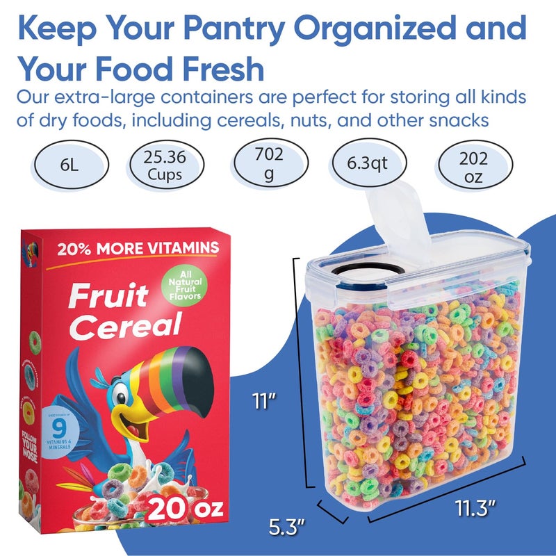 Chef's Path Airtight Food Containers - Set of 2 for Kitchen & Pantry - BPA Free for Cereal, Rice, Flour, Sugar - Bulk Storage - Big Containers - Image 4