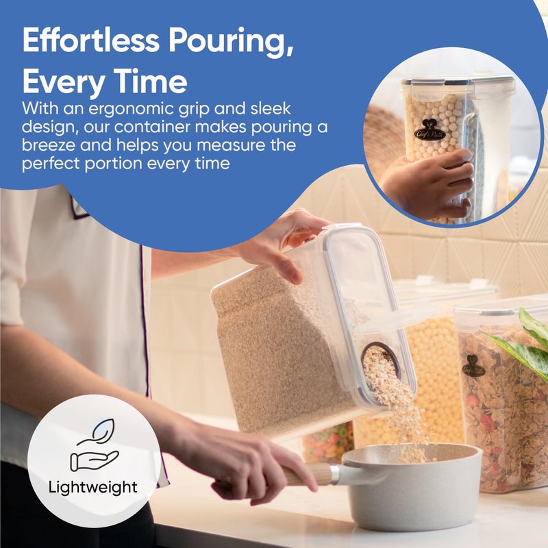 Chef's Path Airtight Food Containers - Set of 2 for Kitchen & Pantry - BPA Free for Cereal, Rice, Flour, Sugar - Bulk Storage - Big Containers - Image 5