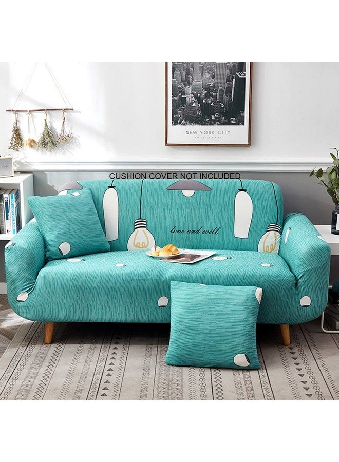 HOUSE OF QUIRK House of Quirk Universal Double Seater Sofa Cover Big Elasticity Cover for Couch Flexible 140 GSM Sofa Slipcover (Green Lamp, 145-185cm) - Image 1