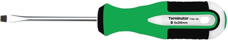 Terminator TTSD 106 Flat-Head Screwdriver with Comfort Grip Handle, 6 mm x 200 mm - Image 1