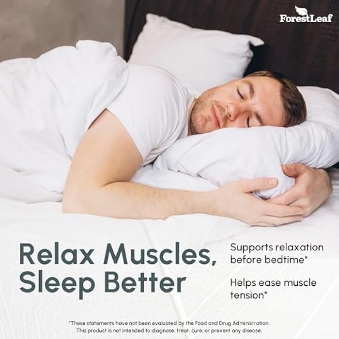 ForestLeaf Magnesium Glycinate 400mg for Sleep & Relaxation – High Absorption Magnesium Supplement for Muscle, Nerve, Heart & Bone Support – Gluten Free, Non-GMO – 90 Caps - Image 4