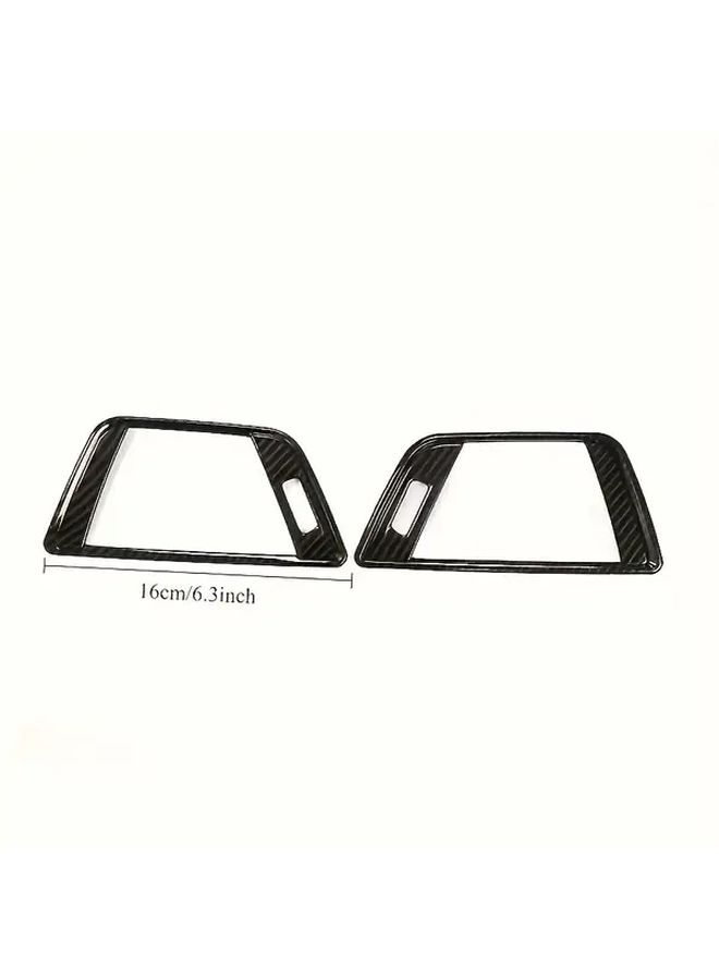 Set Of 2 Carbon Fiber Style Side Air Conditioning Vent Cover Decorative Frames For BMW 3 Series F30 F31 F32 F33 F34 F36 2012 To 2019 - Image 2