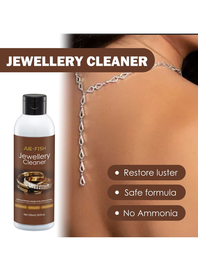 JUE-FISH Jue-Fish Jewelry Cleaner Yellow Gold Rings, Necklaces, Dial Care, Cleaning, Rust Removal Jewelry Cleaner 100ml  - Image 4