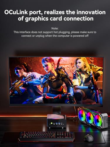 GMKtec Gaming Mini PC AMD Ryzen 7 H 255 (Upgraded 8745HS) 32GB DDR5 1TB SSD, Desktop Computer 3XM.2 2280 Expansion, Oculink, Dual NIC 2.5G, HDMI 2.1, USB4 K12 - Image 5