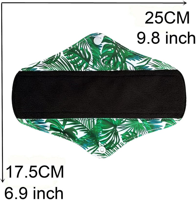MissC2C 7 Pcs Resuable Menstrual Pad Sets Including 1Pc Mini Wet Bag and 6Pcs Regular Flow Menstrual Pads Waterproof Mama Cloth Sanitary Napkins - Image 5
