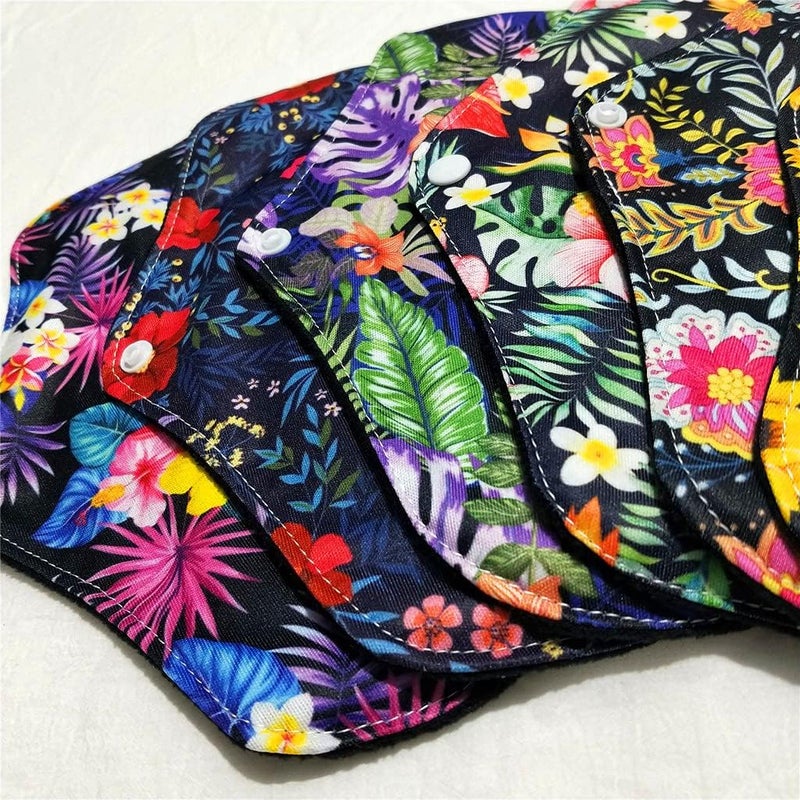 MissC2C 7 Pcs Resuable Menstrual Pad Sets Including 1Pc Mini Wet Bag and 6Pcs Regular Flow Menstrual Pads Waterproof Mama Cloth Sanitary Napkins - Image 3