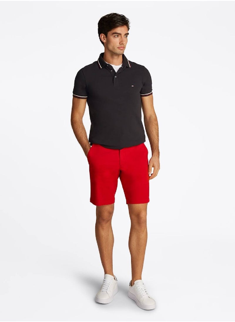 TOMMY HILFIGER Men's Tipped Slim Polo Shirt - Cotton, Black  - Image 3