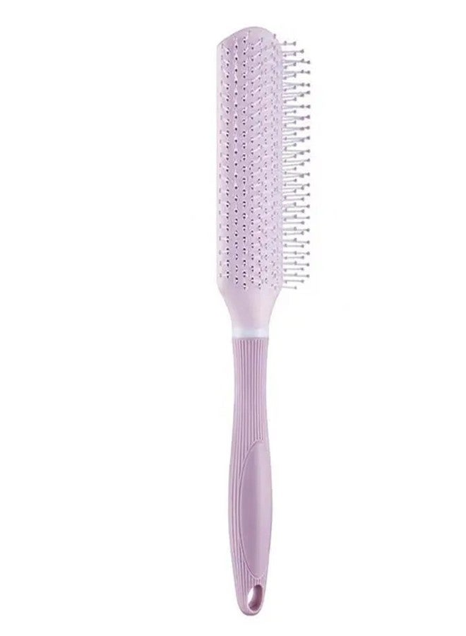 BlackLaoban Anti-Static Massage Flat Hair Brush Nylon Bristle Hair Brush For Blow Drying, Styling, Curling, Straighten All Type Hairs For Women & Men (Purple) - Image 1