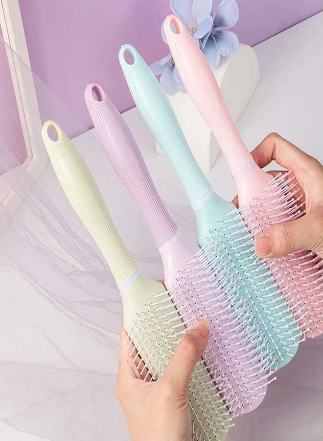 BlackLaoban Anti-Static Massage Flat Hair Brush Nylon Bristle Hair Brush For Blow Drying, Styling, Curling, Straighten All Type Hairs For Women & Men (Purple) - Image 5