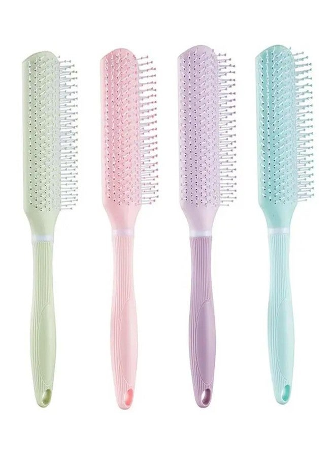 BlackLaoban Anti-Static Massage Flat Hair Brush Nylon Bristle Hair Brush For Blow Drying, Styling, Curling, Straighten All Type Hairs For Women & Men (Purple) - Image 3