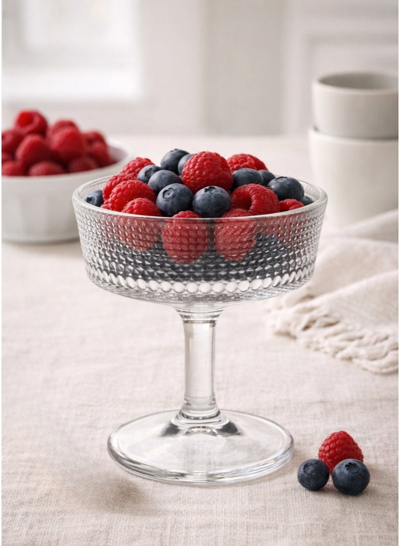 القناص طقم زبادي حلا 8 قطع من الكريستال الفاخر بقاعدة أنيقة | أكواب تقديم للحلى وايس كريم والفواكه - Image 2