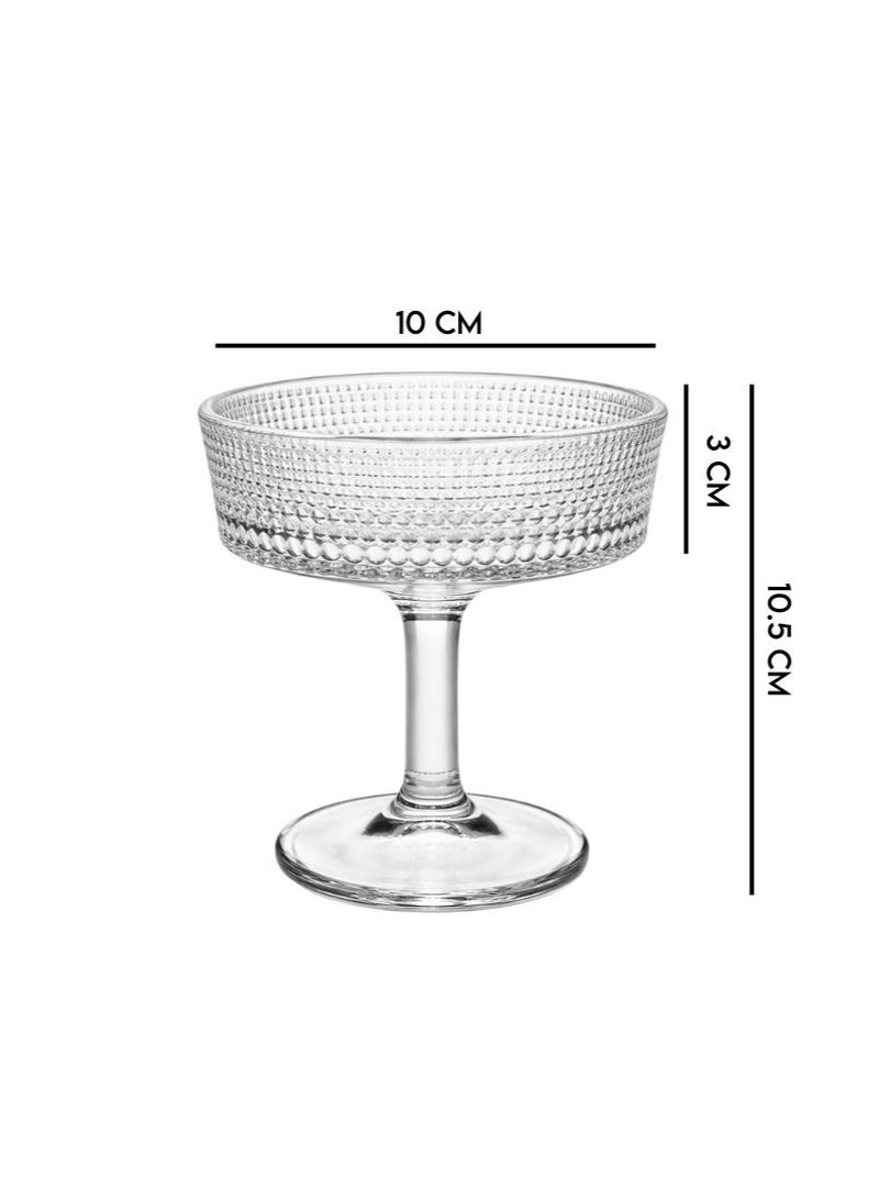القناص طقم زبادي حلا 8 قطع من الكريستال الفاخر بقاعدة أنيقة | أكواب تقديم للحلى وايس كريم والفواكه - Image 3