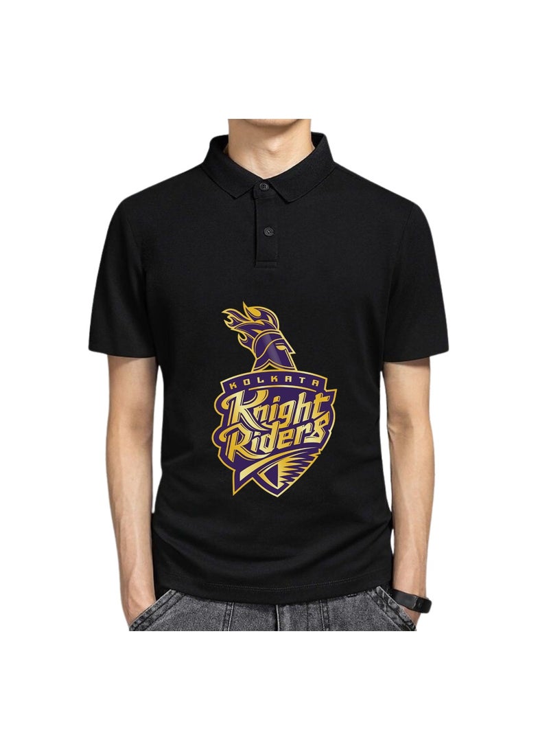Kolkata Cricket Men's Dry-Fit Polo Neck T-Shirt|Soft&Breathable Sportswear For Cricket Lovers|Tshirt With Cap|Suitable For Games - Image 2